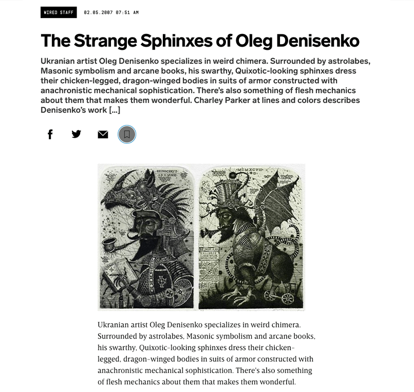 THE STRANGE SPHINXES OF OLEG DENISENKO
